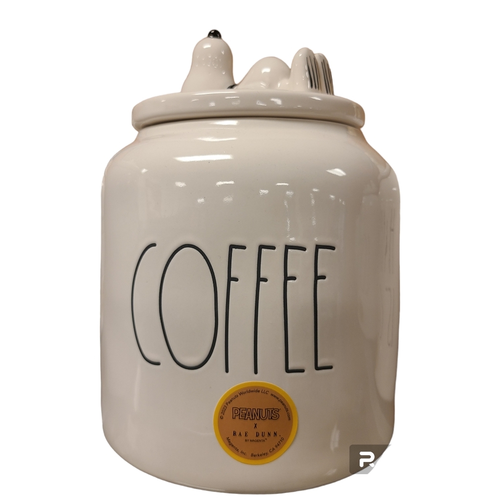 NWT Rae Dunn × Peanuts Collaboration Coffee Jar